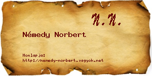 Némedy Norbert névjegykártya