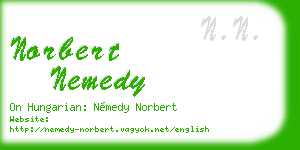norbert nemedy business card