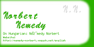 norbert nemedy business card